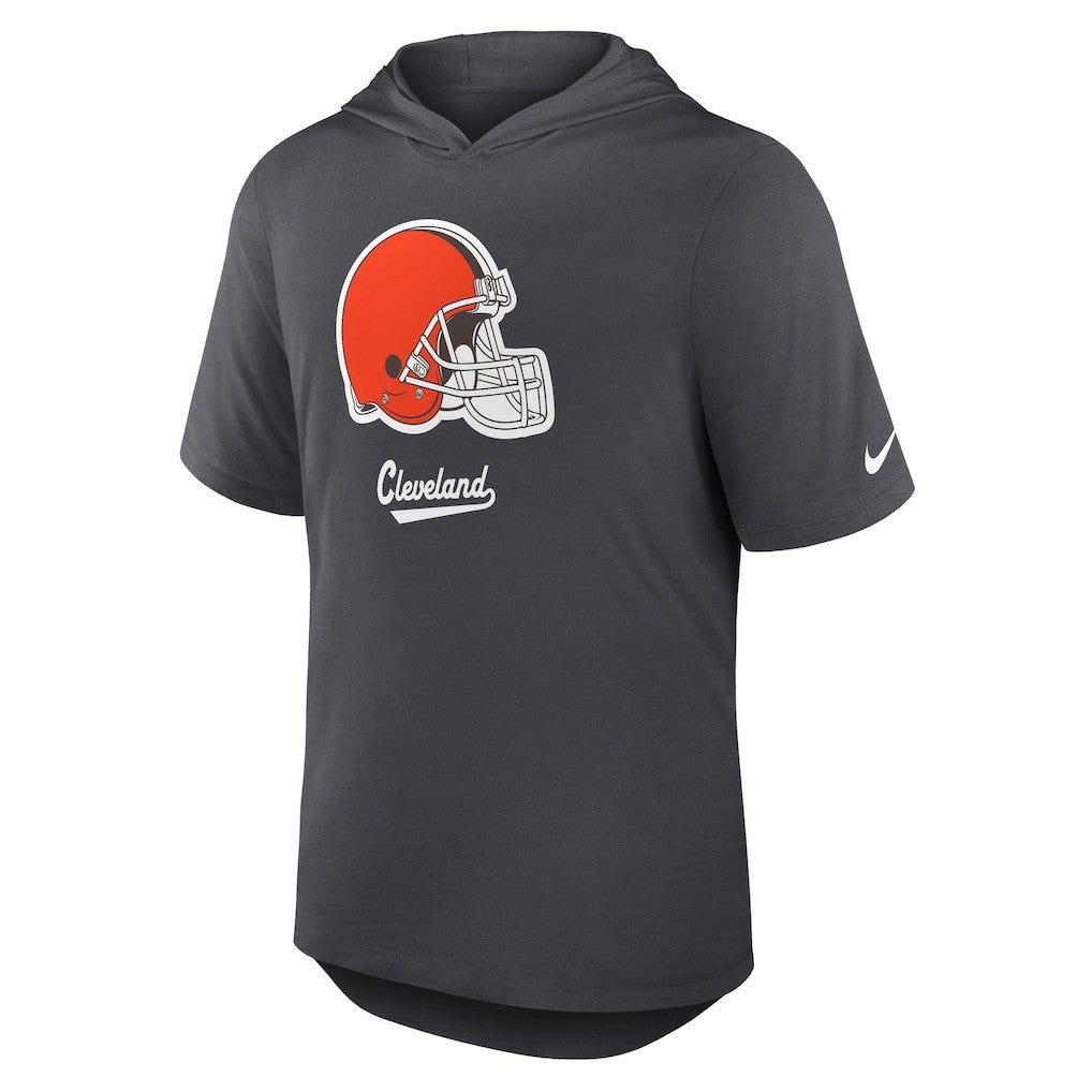 Cleveland Browns Tri-Blend Performance Hoodie T-Shirt Anthracite | Nike for Sale