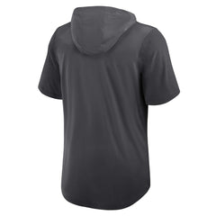 San Francisco 49ers Tri-Blend Performance Hoodie T-Shirt Anthracite | Nike for Sale