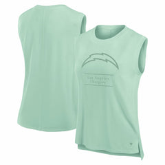 Los Angeles Chargers Women's Studio Embrace Tank Top Mint | Fanatics