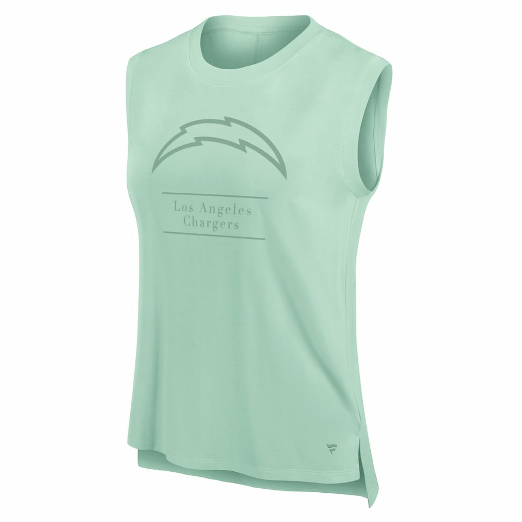 Los Angeles Chargers Women's Studio Embrace Tank Top Mint | Fanatics