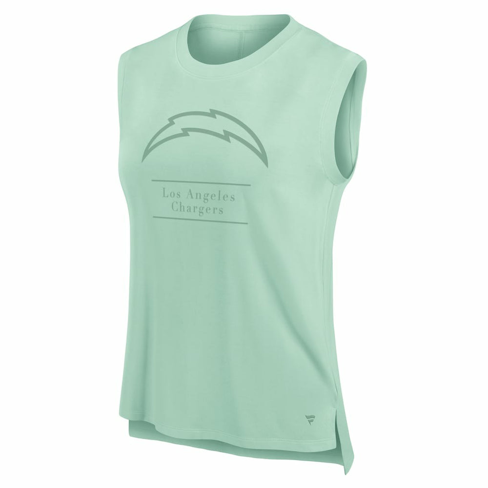 Los Angeles Chargers Women's Studio Embrace Tank Top Mint | Fanatics