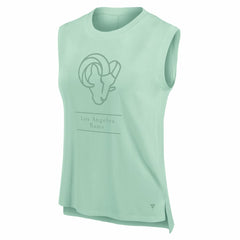 Los Angeles Rams Women's Studio Embrace Tank Top Mint | Fanatics