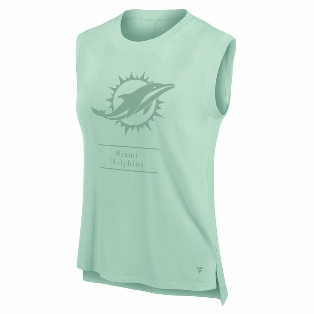 Miami Dolphins Women's Studio Embrace Tank Top Mint | Fanatics