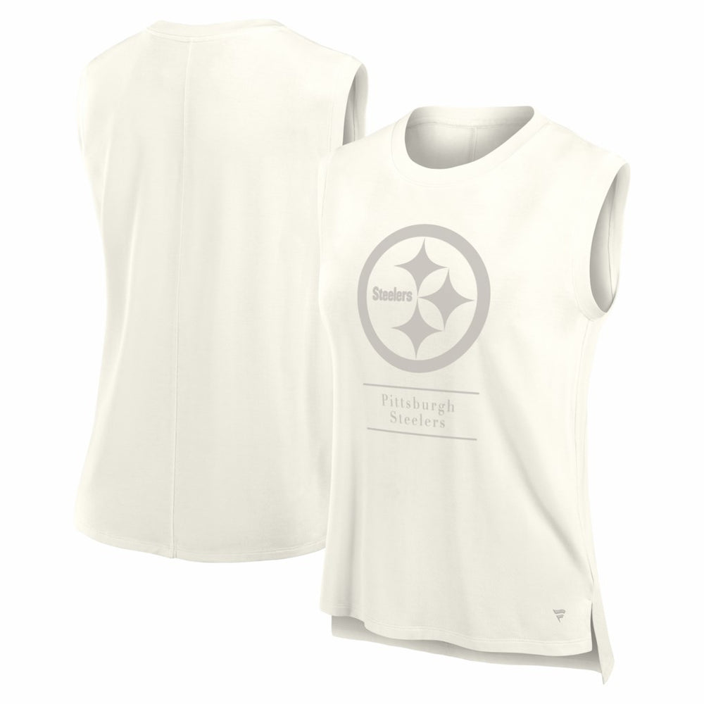 Pittsburgh Steelers Women's Studio Embrace Tank Top Cream | Fanatics