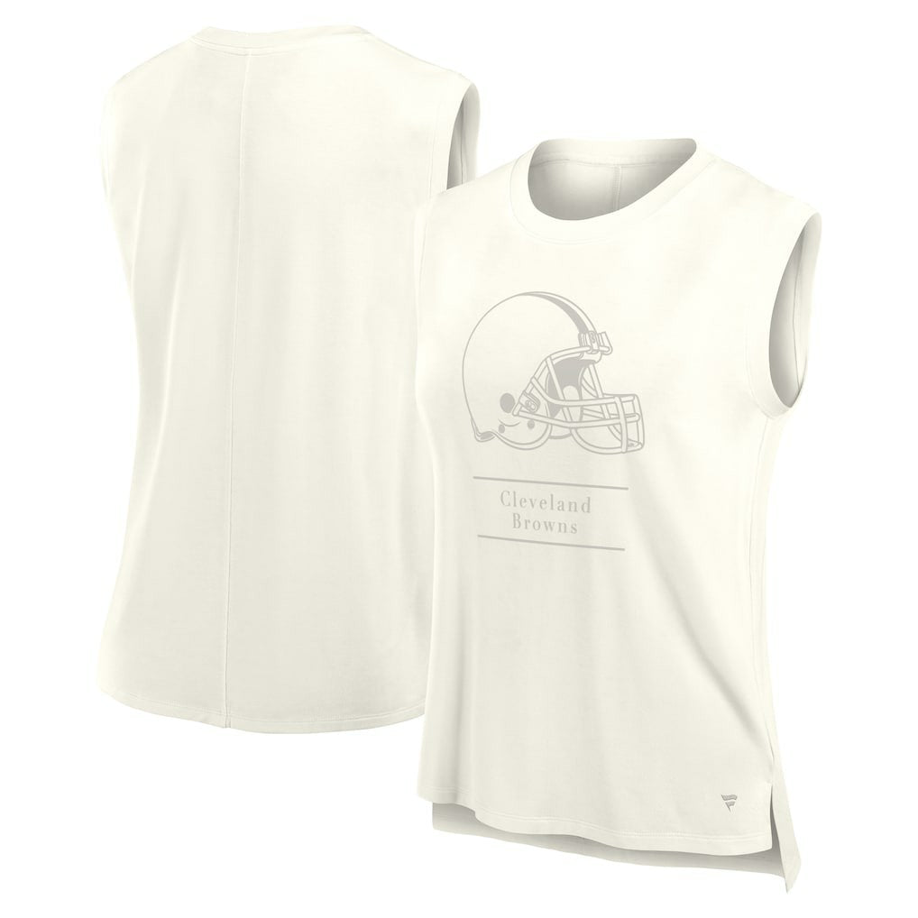 Cleveland Browns Women's Studio Embrace Tank Top Cream | Fanatics