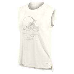 Cleveland Browns Women's Studio Embrace Tank Top Cream | Fanatics
