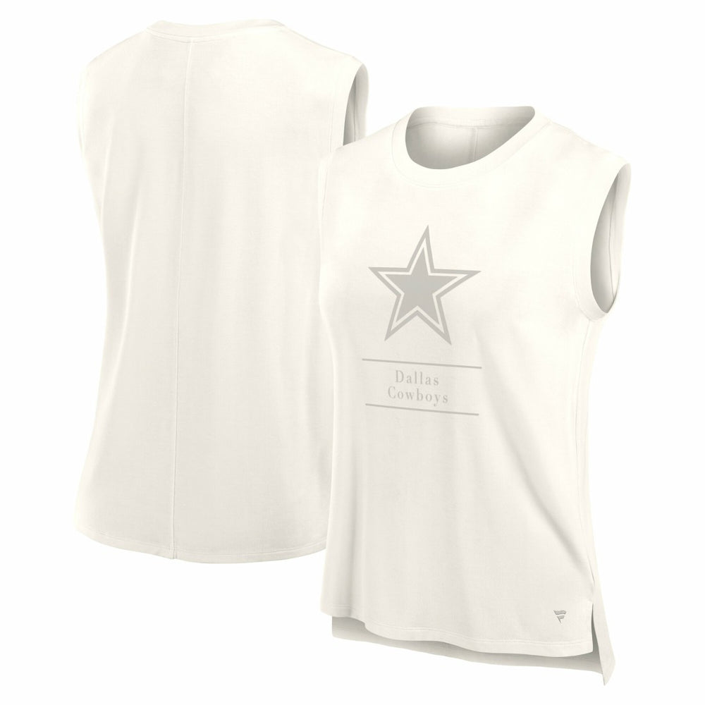 Dallas Cowboys Women's Studio Embrace Tank Top Cream | Fanatics