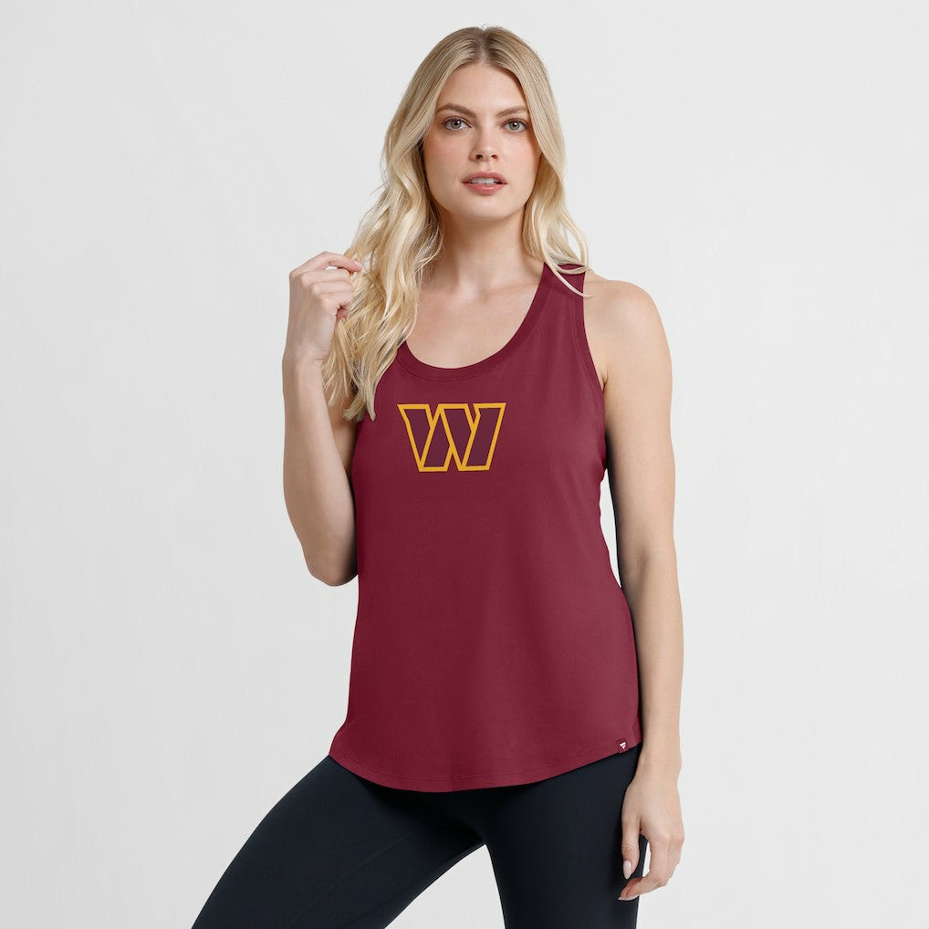 Washington Commanders Women's Iron Fan Tank Top Burgundy | Fanatics