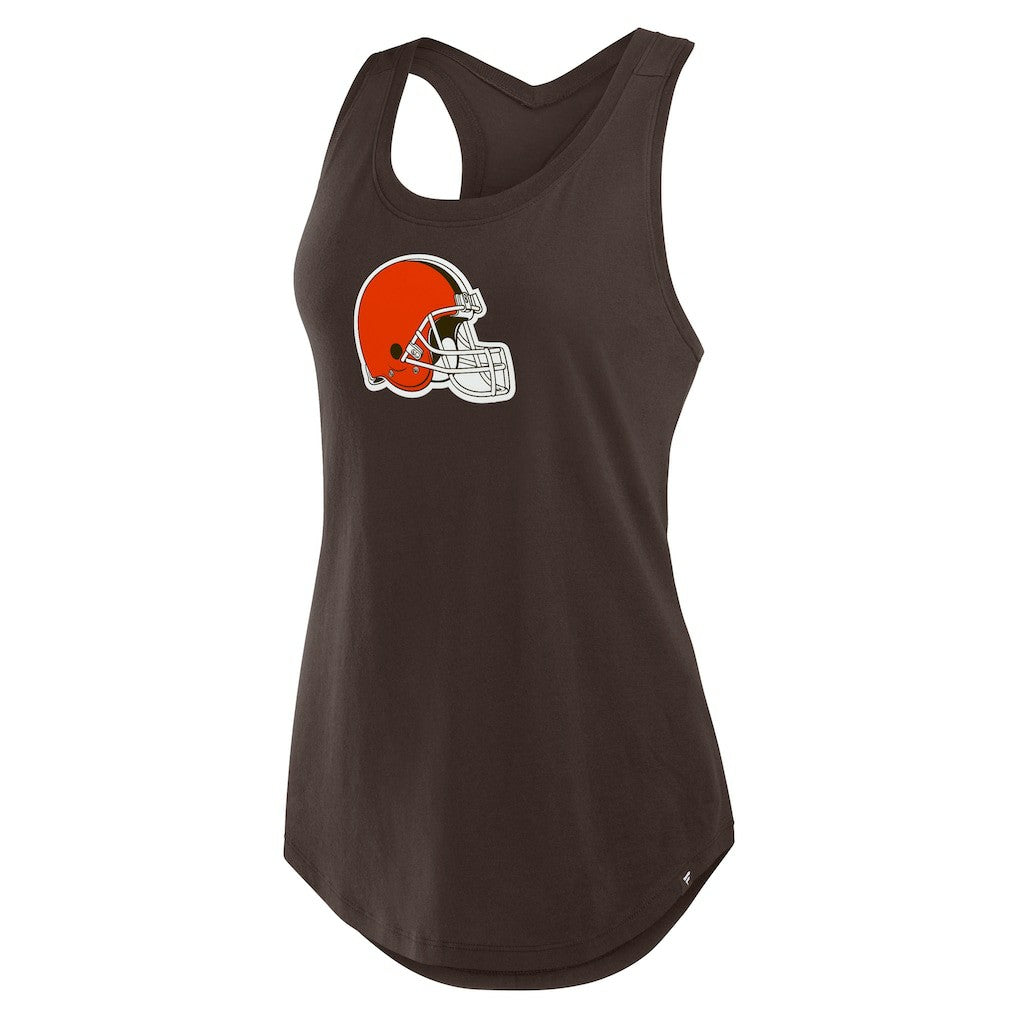 Cleveland Browns Women's Iron Fan Tank Top Brown | Fanatics