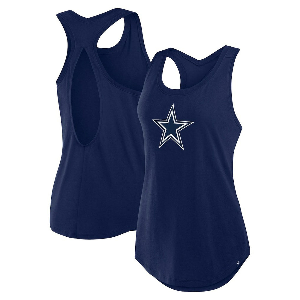 Dallas Cowboys Women's Iron Fan Tank Top Navy | Fanatics
