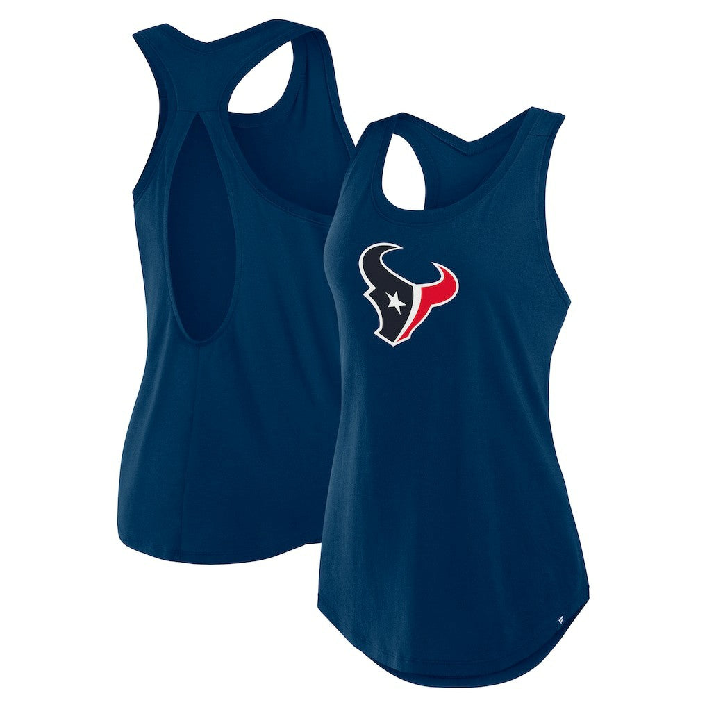 Houston Texans Women's Iron Fan Tank Top Navy | Fanatics