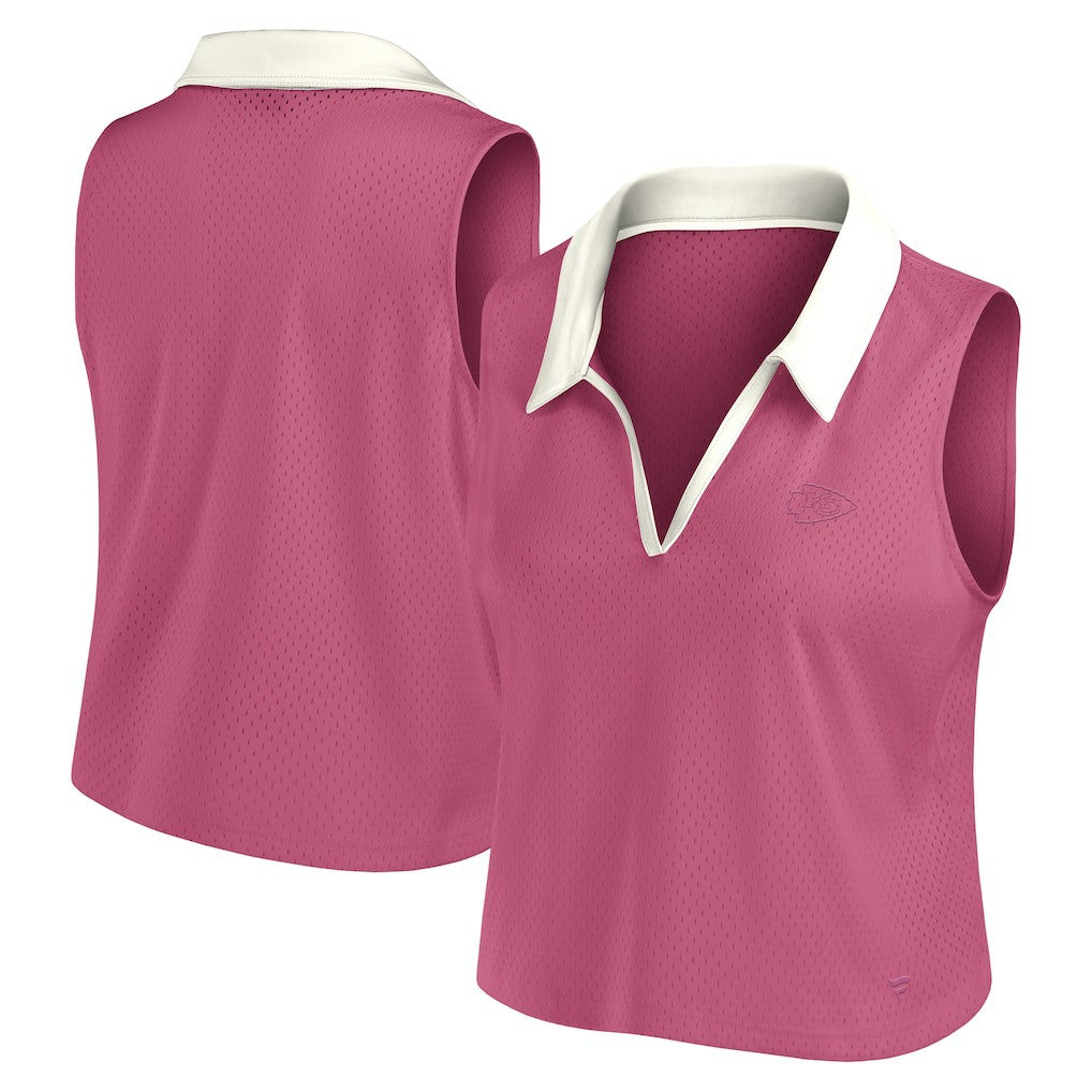 Kansas City Chiefs Women's Studio Wellness V-Neck Tank Top Pink | Fanatics