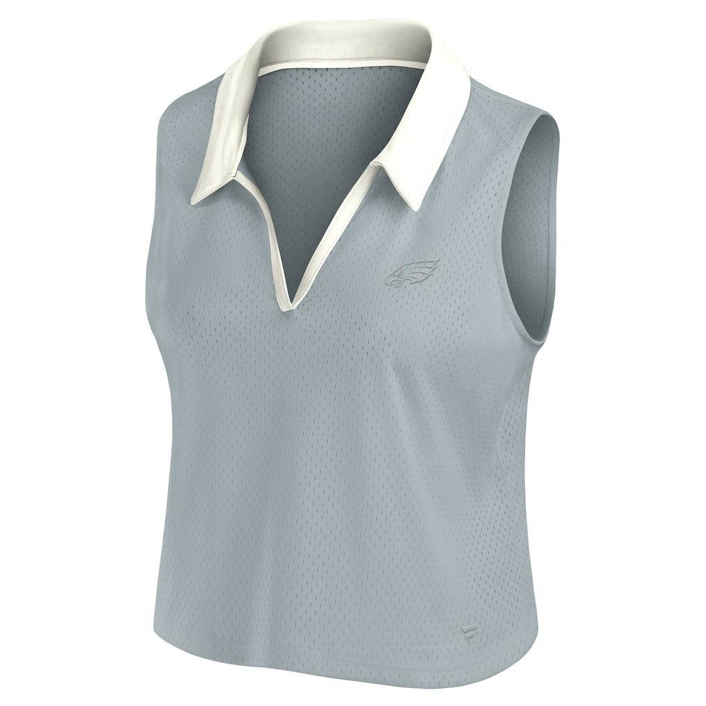 Philadelphia Eagles Women's Studio Wellness V-Neck Tank Top Gray | Fanatics