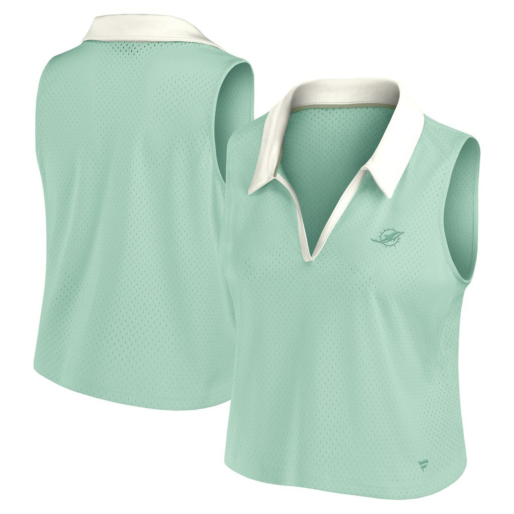 Miami Dolphins Women's Studio Wellness V-Neck Tank Top Mint | Fanatics