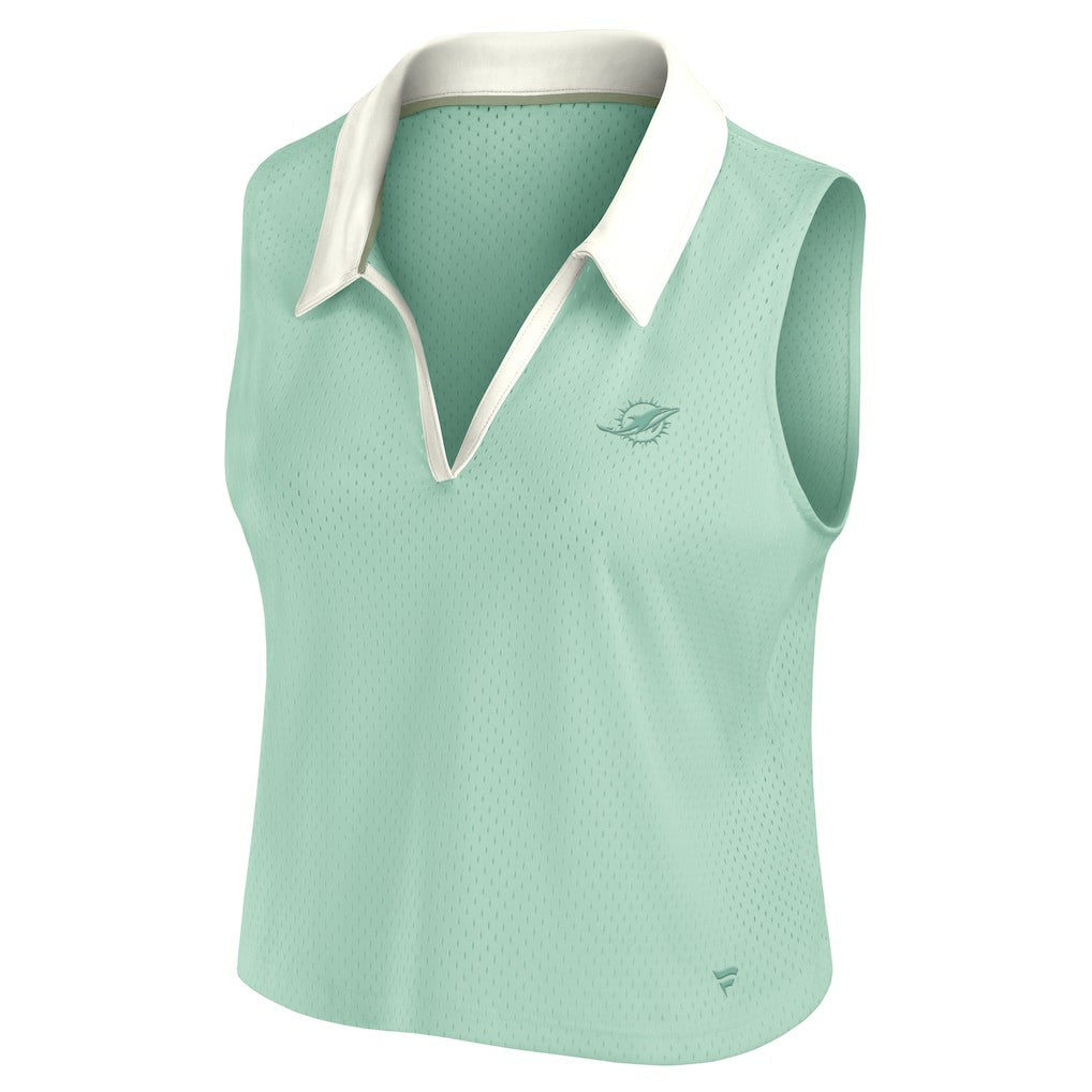 Miami Dolphins Women's Studio Wellness V-Neck Tank Top Mint | Fanatics