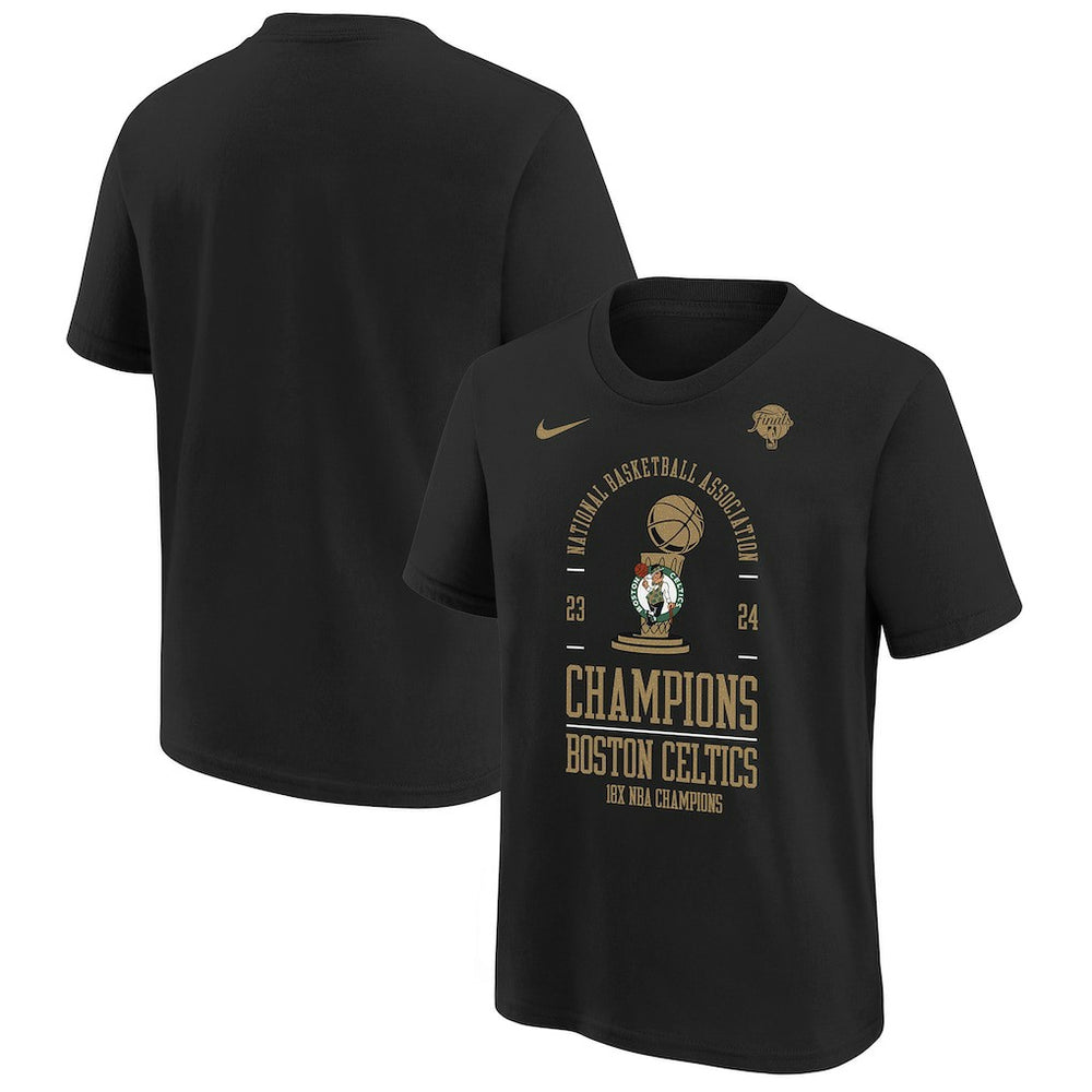 Boston Celtics Youth 18-Time NBA Finals Champions Locker Room T-Shirt Black - NBA