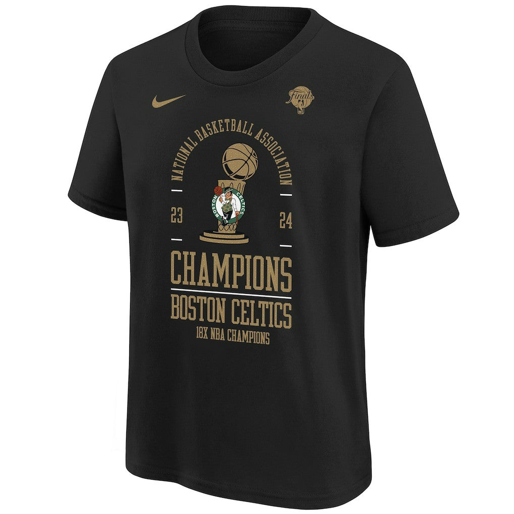 Boston Celtics Youth 18-Time NBA Finals Champions Locker Room T-Shirt Black - NBA
