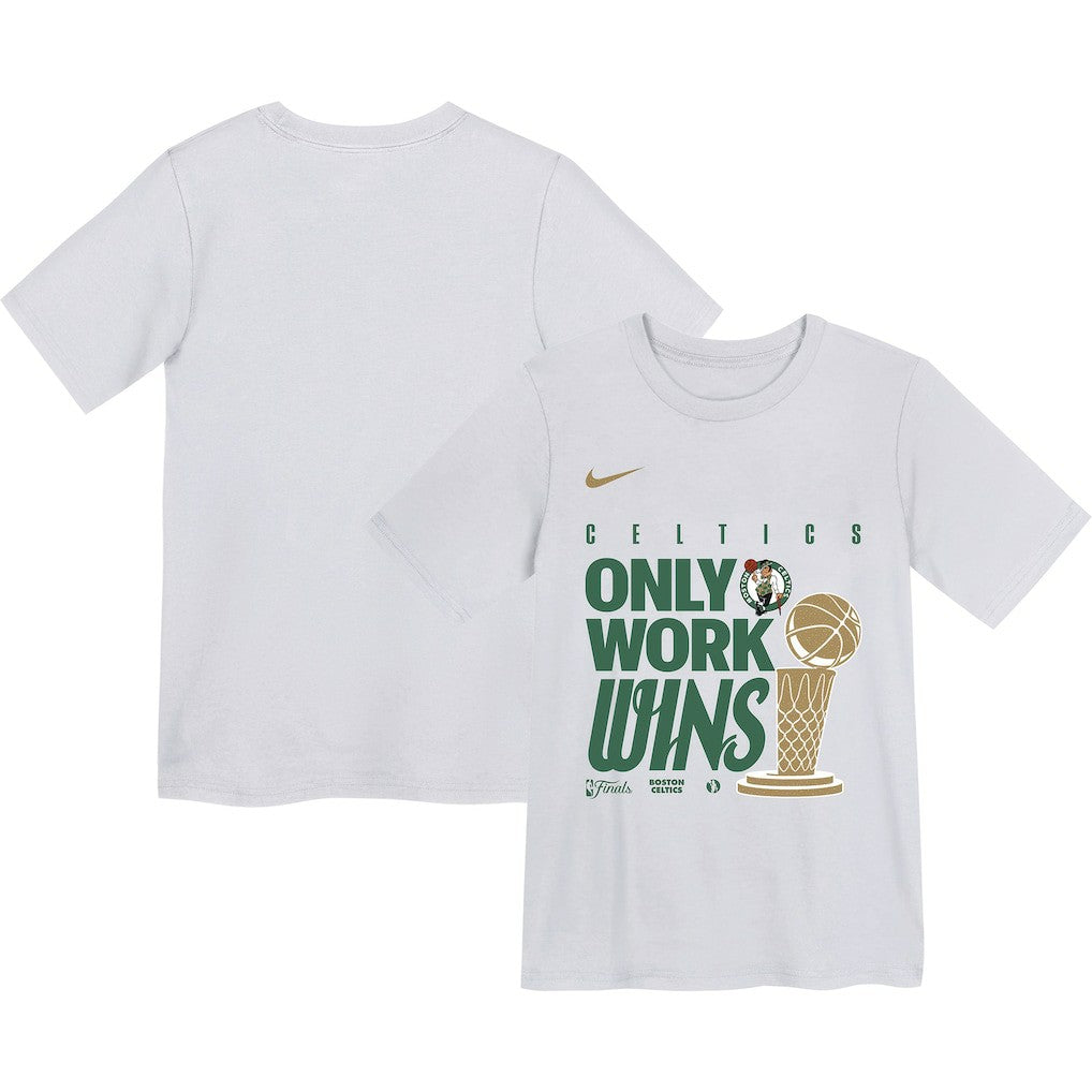 Boston Celtics Youth 2024 NBA Finals Champions Celebration Parade T-Shirt White - NBA