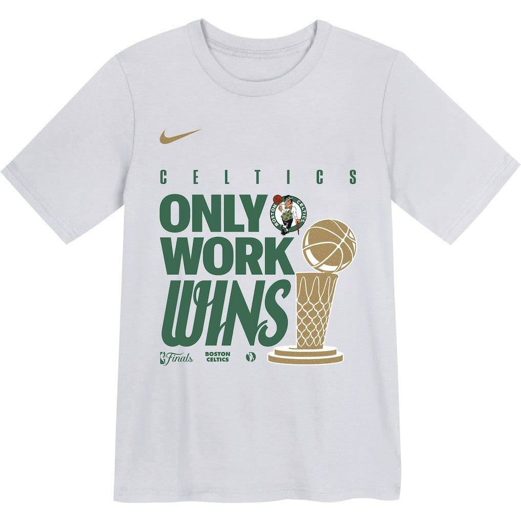 Boston Celtics Youth 2024 NBA Finals Champions Celebration Parade T-Shirt White - NBA