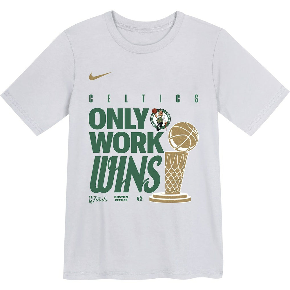 Boston Celtics Youth 2024 NBA Finals Champions Celebration Parade T-Shirt White - NBA