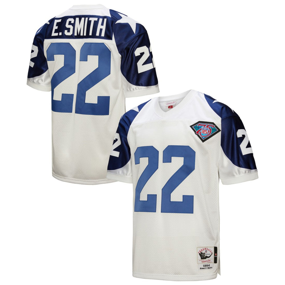 Emmitt Smith Dallas Cowboys 1994 Authentic Throwback Retired Player Jersey White | Mitchell & Ness