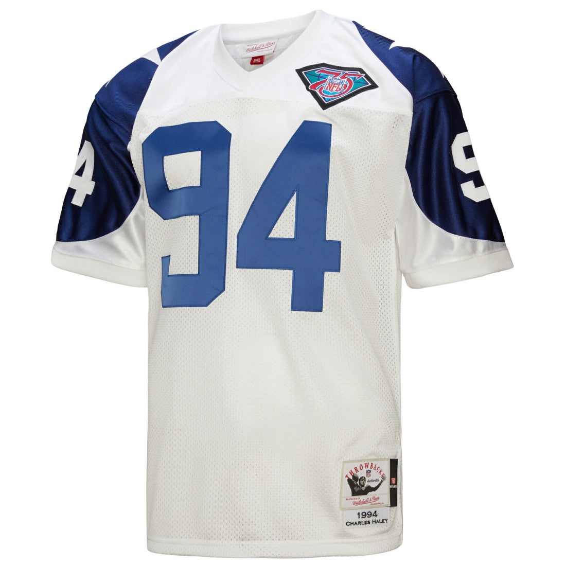 Charles Haley Dallas Cowboys 1994 Authentic Throwback Retired Player Jersey White | Mitchell & Ness