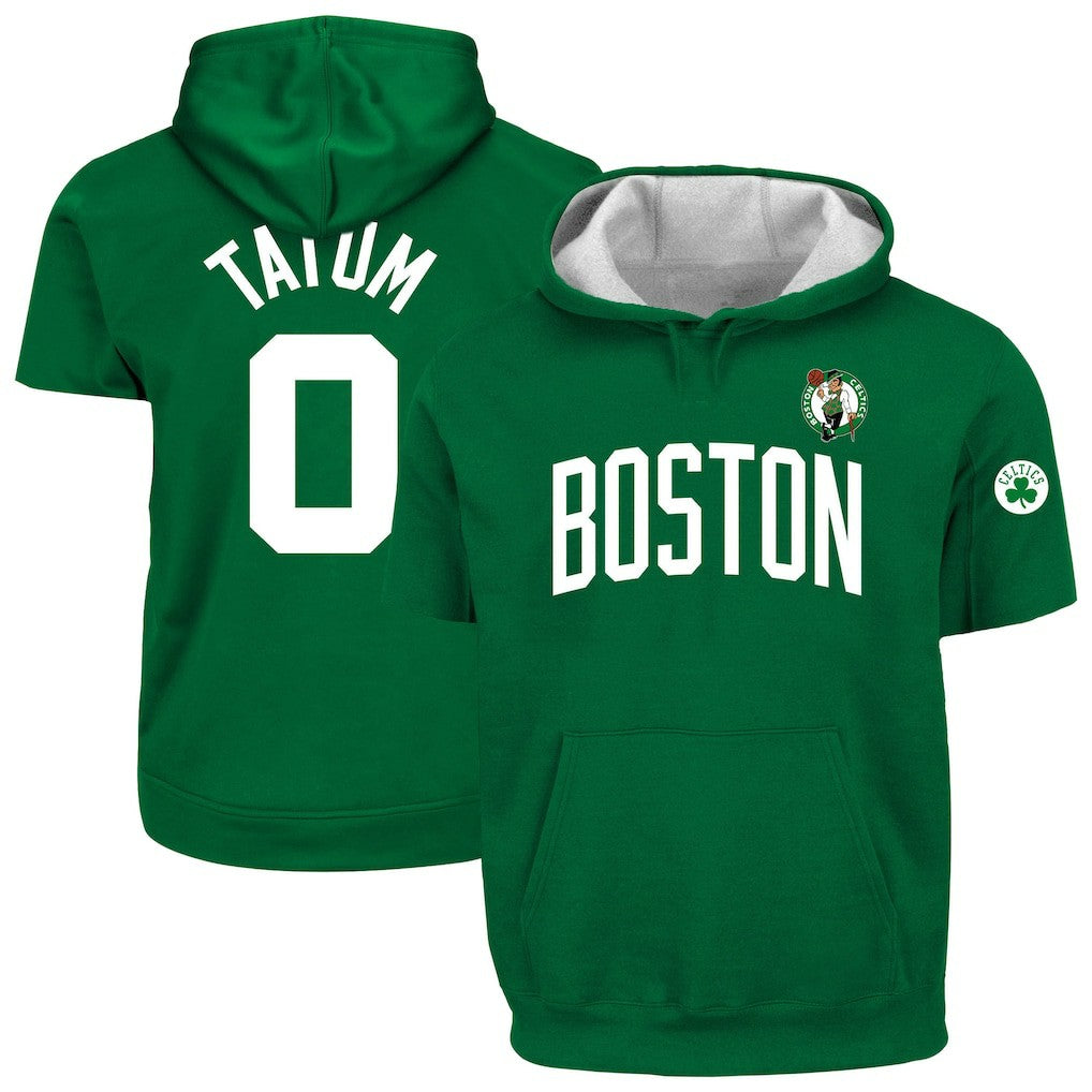 Jayson Tatum Boston Celtics Big & Tall Short Sleeve Hoodie Kelly Green - NBA