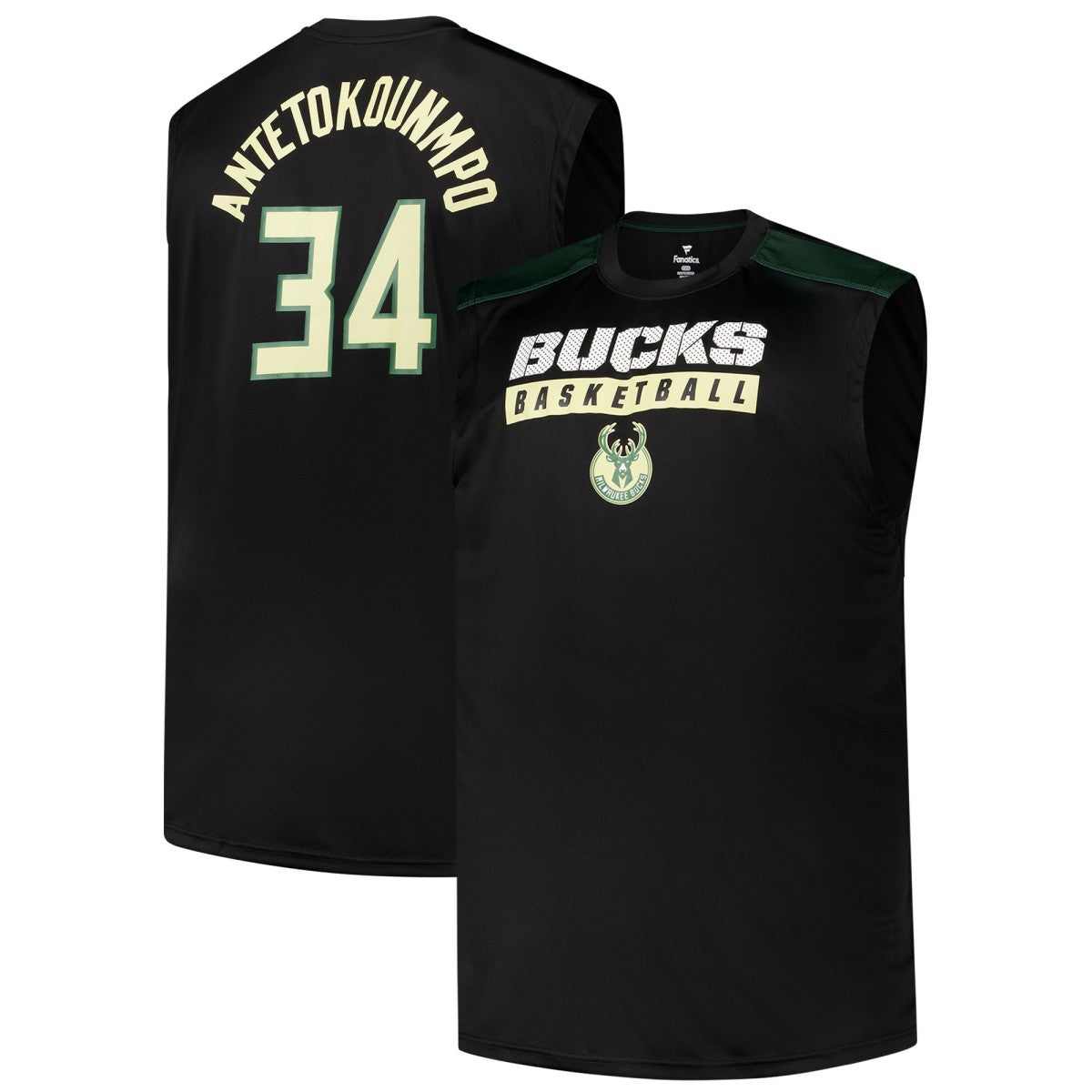 Giannis Antetokounmpo Milwaukee Bucks Profile Big & Tall Player Muscle Tank Black - NBA
