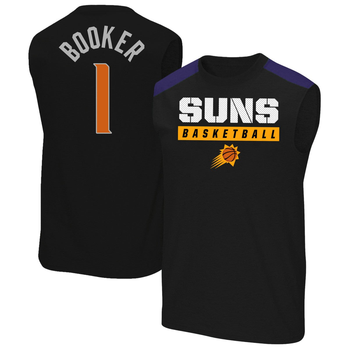Devin Booker Phoenix Suns Profile Big & Tall Player Muscle Tank Black - NBA