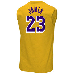 LeBron James Los Angeles Lakers Profile Big & Tall Player Muscle Tank Gold - NBA