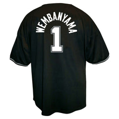Victor Wembanyama San Antonio Spurs Profile Big & Tall Name & Number Button-Up Jersey Black - NBA