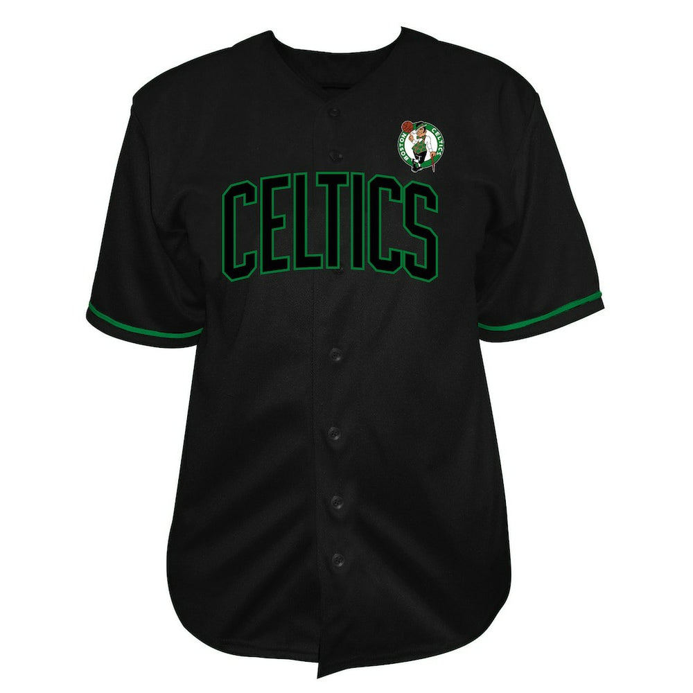 Jayson Tatum Boston Celtics Profile Big & Tall Name & Number Button-Up Jersey Black - NBA