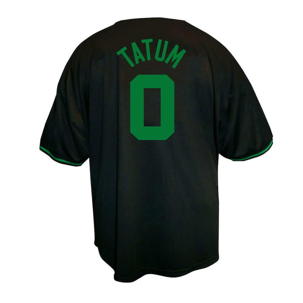 Jayson Tatum Boston Celtics Profile Big & Tall Name & Number Button-Up Jersey Black - NBA