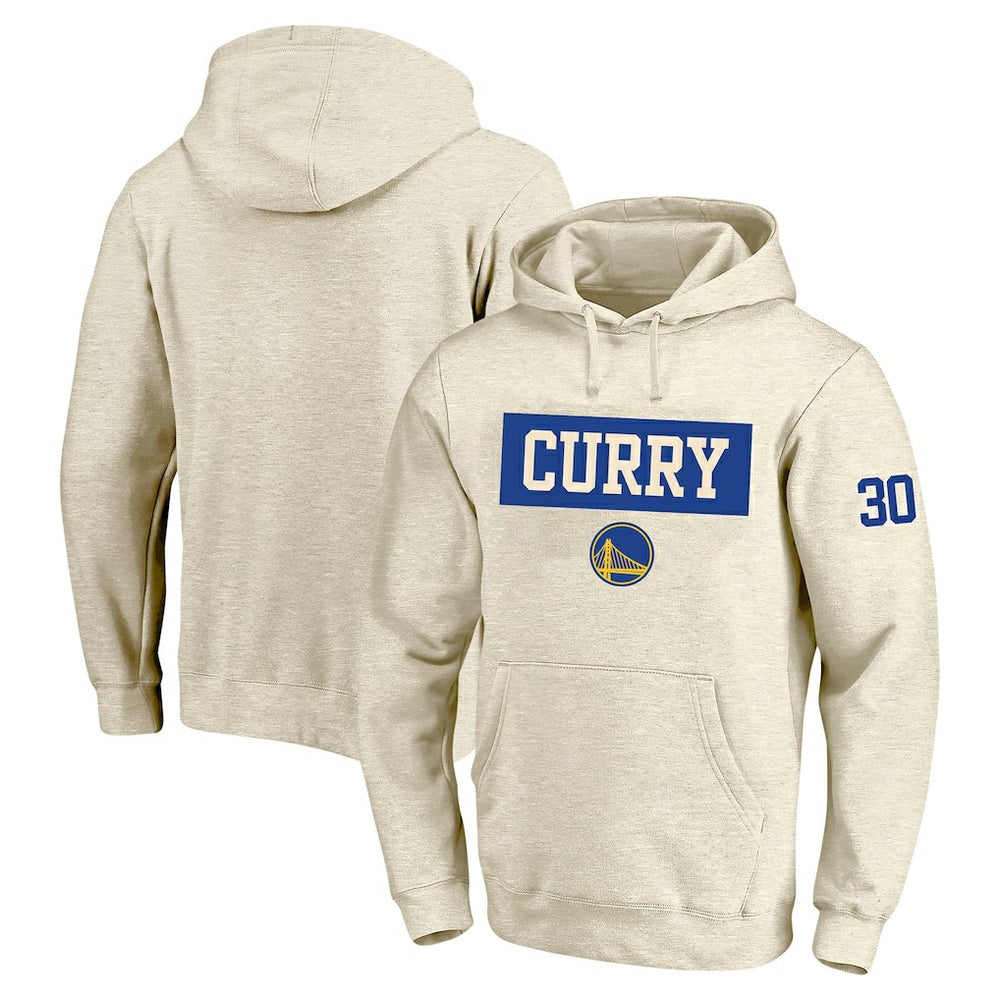 Stephen Curry Golden State Warriors Profile Big & Tall Player Double Face Tri-Blend Pullover Hoodie Cream - NBA