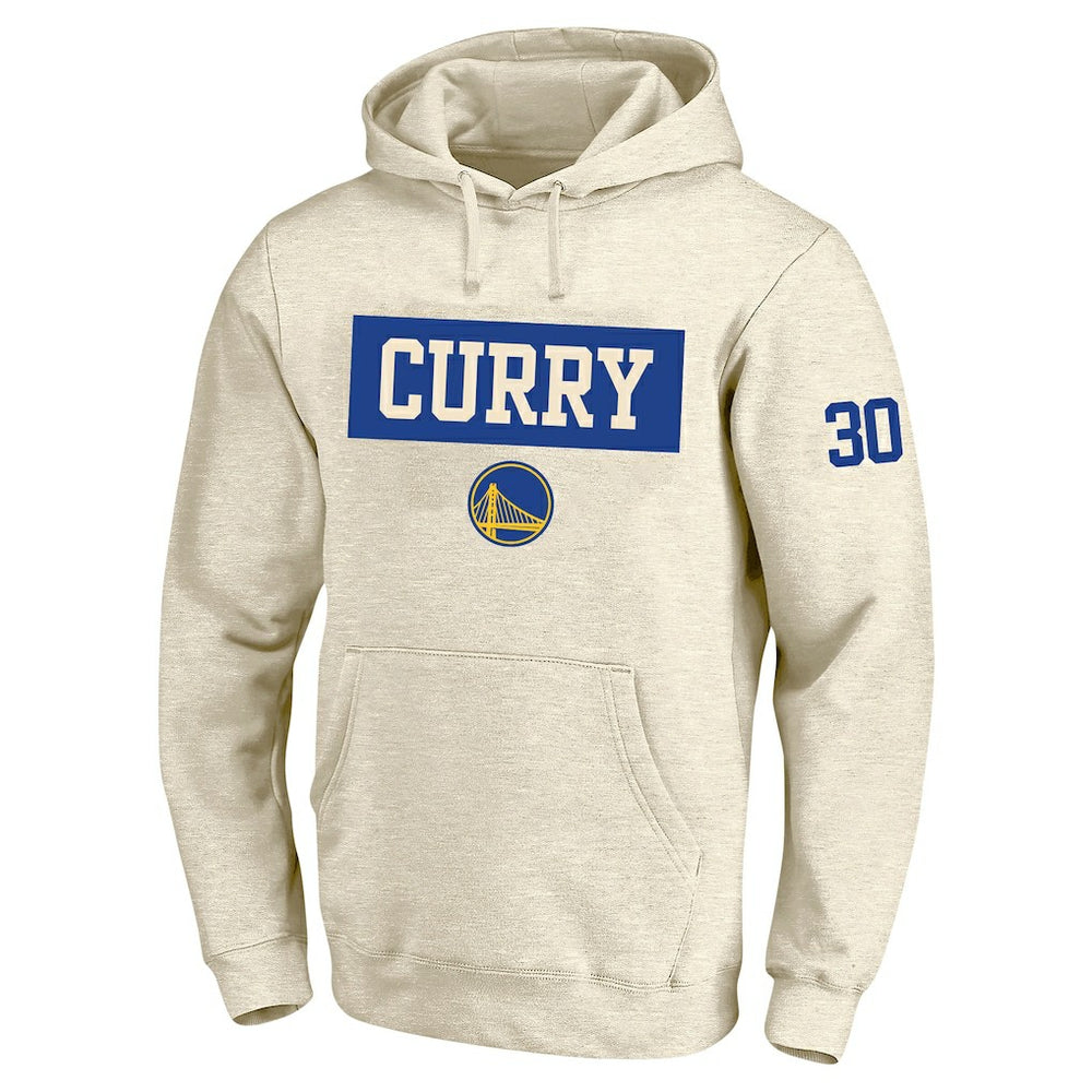 Stephen Curry Golden State Warriors Profile Big & Tall Player Double Face Tri-Blend Pullover Hoodie Cream - NBA