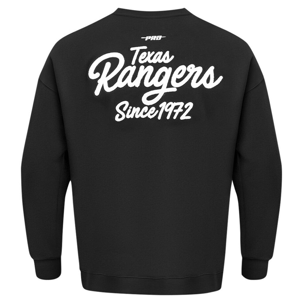Texas Rangers Pro Standard Paint The City Dropped Shoulder Pullover Sweatshirt - MLB