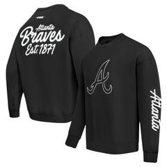 Atlanta Braves Pro Standard Paint The City Dropped Shoulder Pullover Sweatshirt - MLB