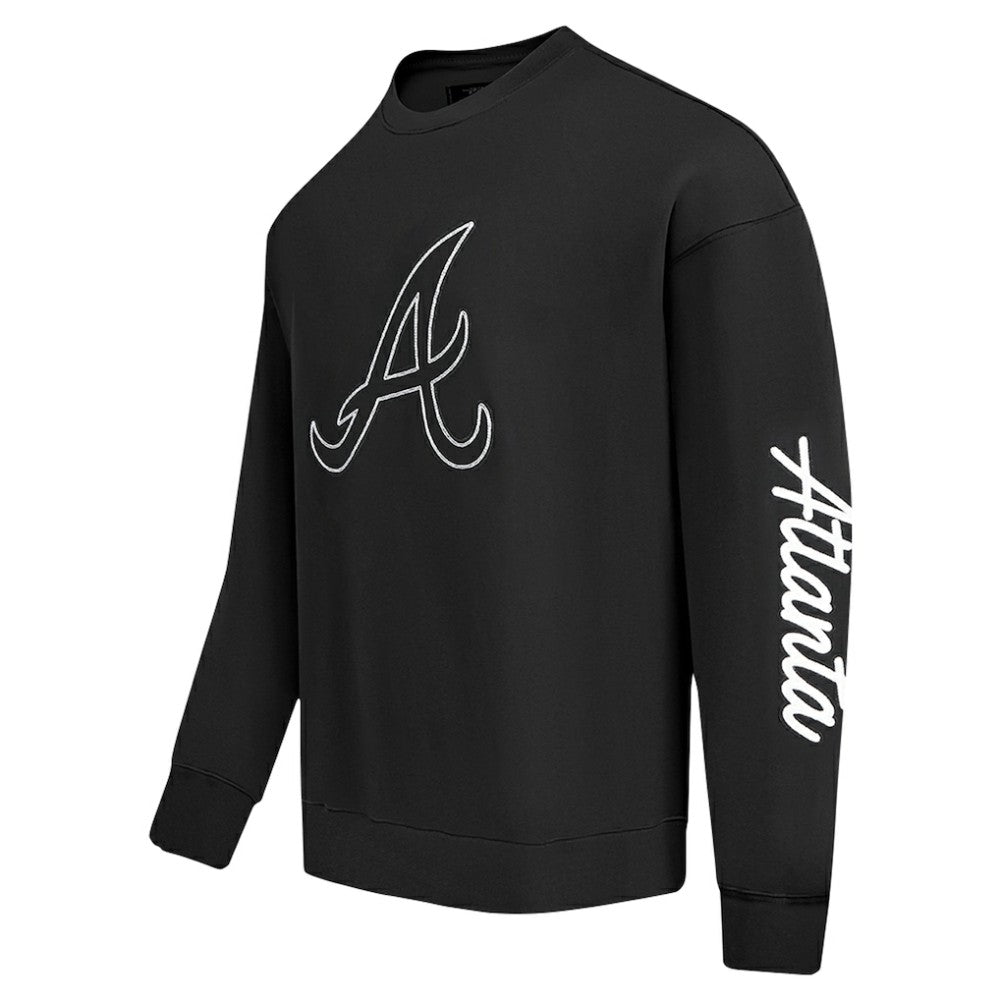 Atlanta Braves Pro Standard Paint The City Dropped Shoulder Pullover Sweatshirt - MLB