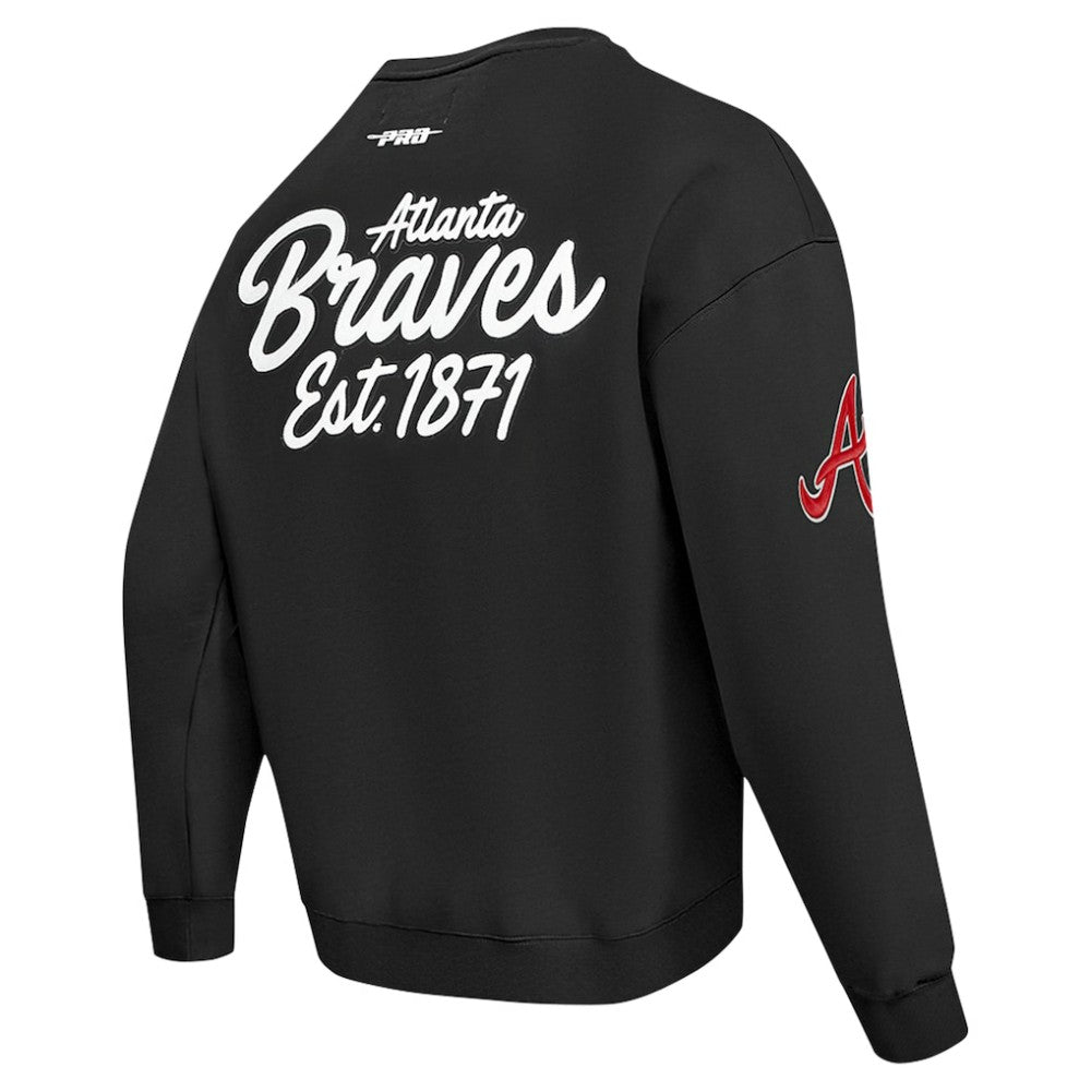 Atlanta Braves Pro Standard Paint The City Dropped Shoulder Pullover Sweatshirt - MLB