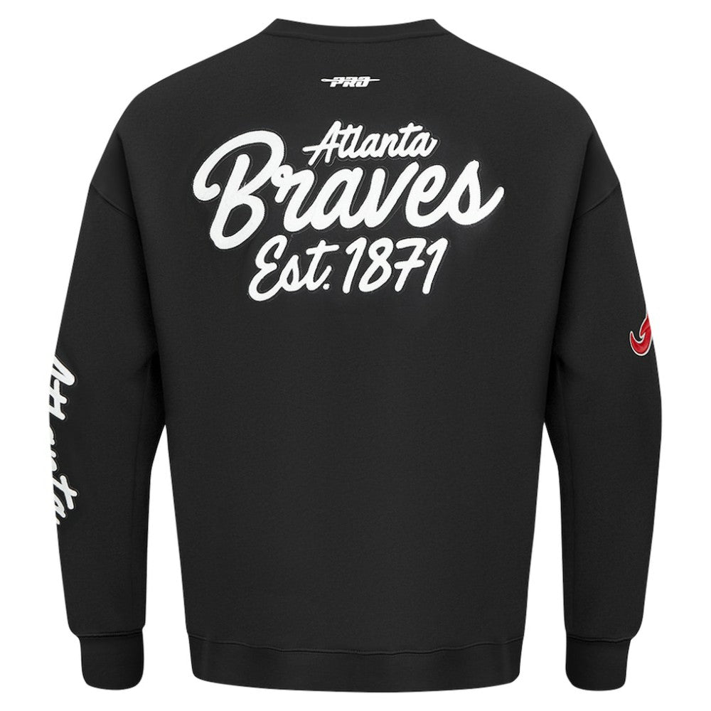 Atlanta Braves Pro Standard Paint The City Dropped Shoulder Pullover Sweatshirt - MLB