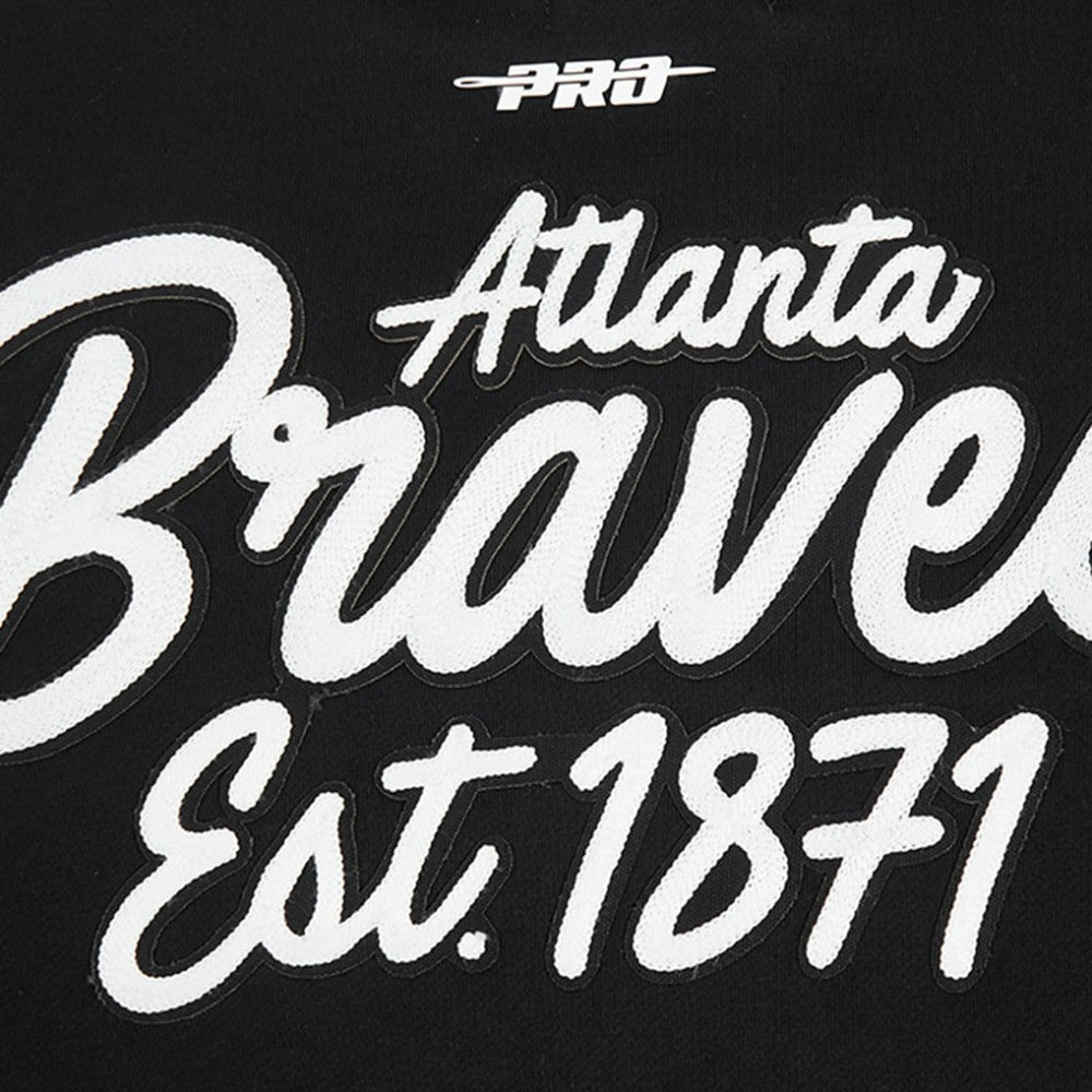 Atlanta Braves Pro Standard Paint The City Dropped Shoulder Pullover Sweatshirt - MLB