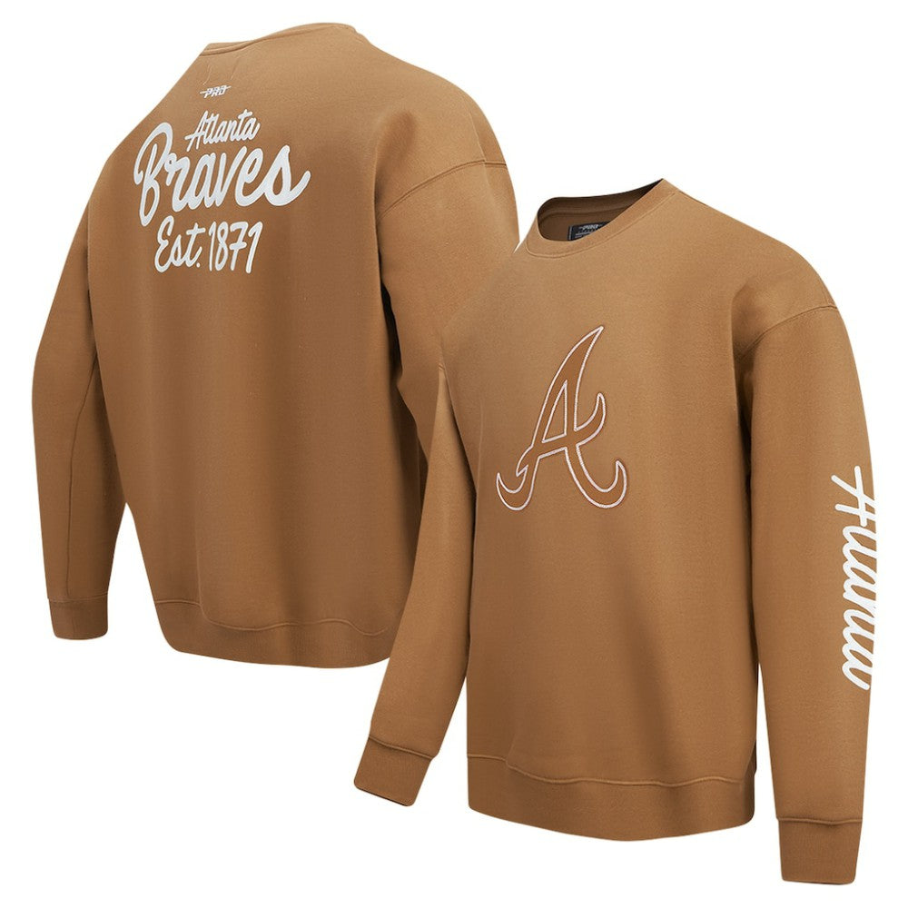 Atlanta Braves Pro Standard Paint The City Dropped Shoulder Pullover Sweatshirt - MLB