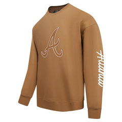 Atlanta Braves Pro Standard Paint The City Dropped Shoulder Pullover Sweatshirt - MLB