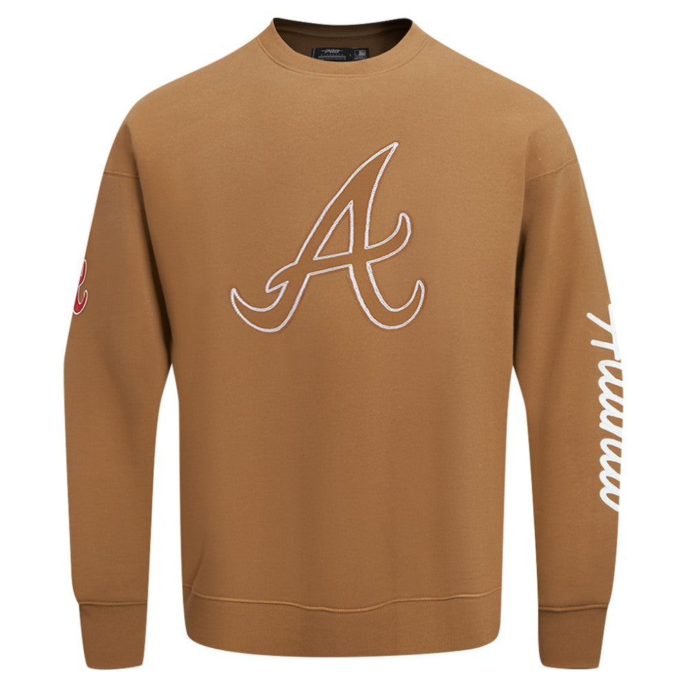 Atlanta Braves Pro Standard Paint The City Dropped Shoulder Pullover Sweatshirt - MLB