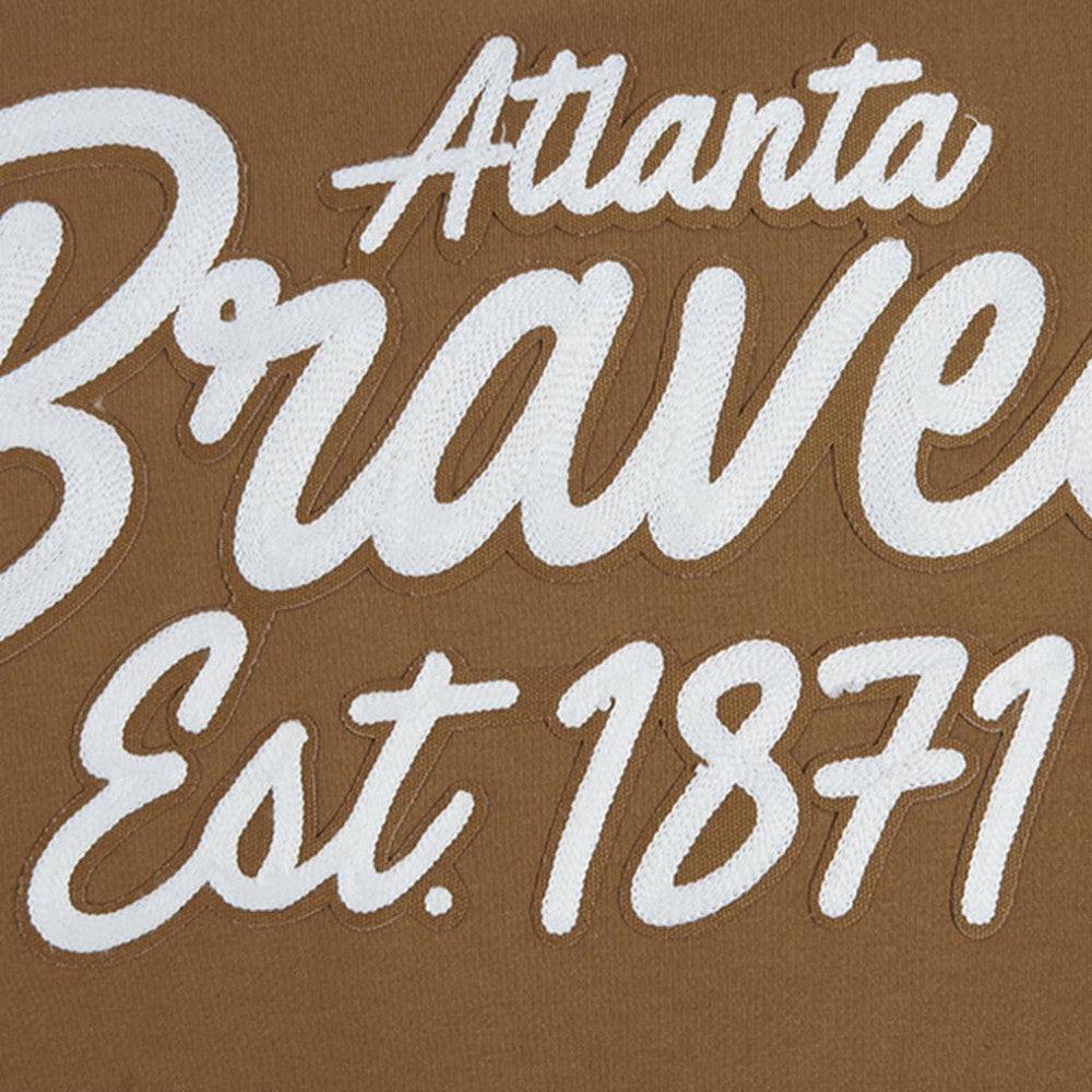 Atlanta Braves Pro Standard Paint The City Dropped Shoulder Pullover Sweatshirt - MLB