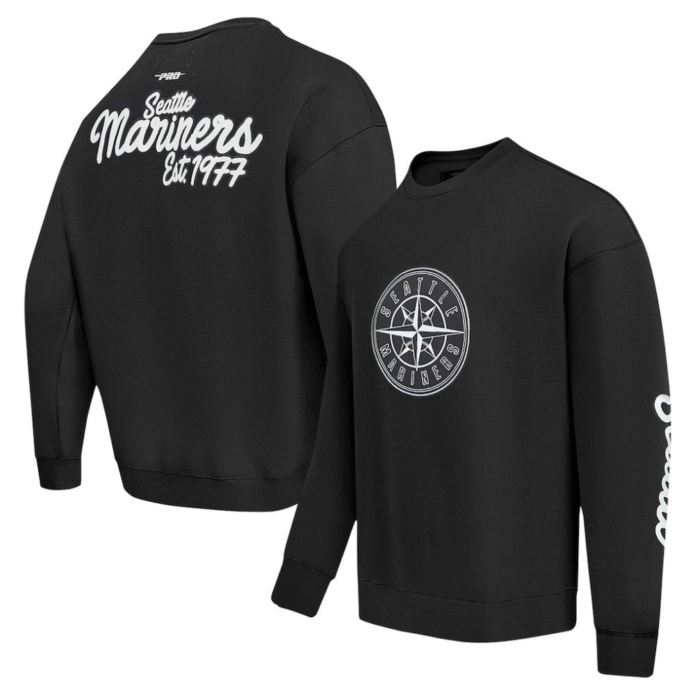 Seattle Mariners Pro Standard Paint The City Dropped Shoulder Pullover Sweatshirt - MLB