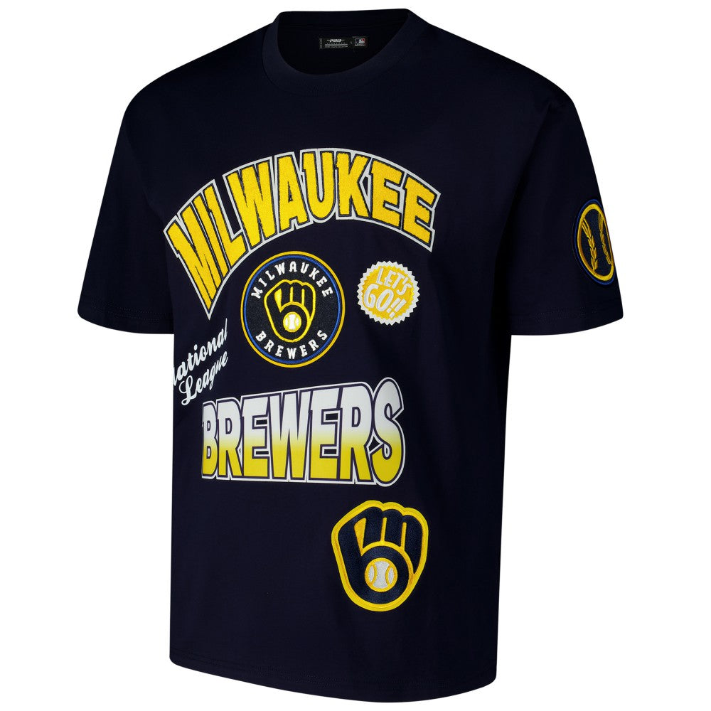 Milwaukee Brewers Pro Standard Turn It Up Dropped Shoulder T-Shirt - MLB