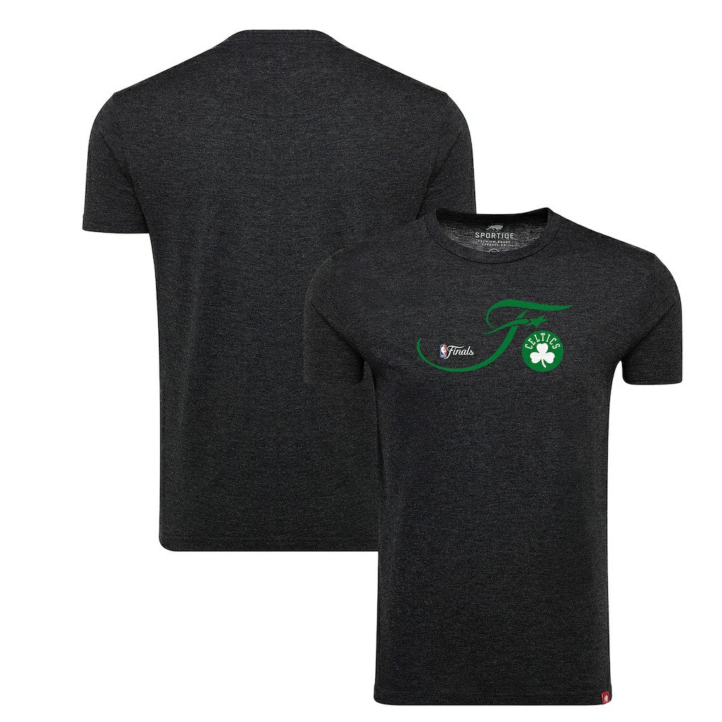 Boston Celtics Sportiqe Unisex 2024 NBA Finals Super Soft Comfy Tri-Blend T-Shirt Heather Black - NBA