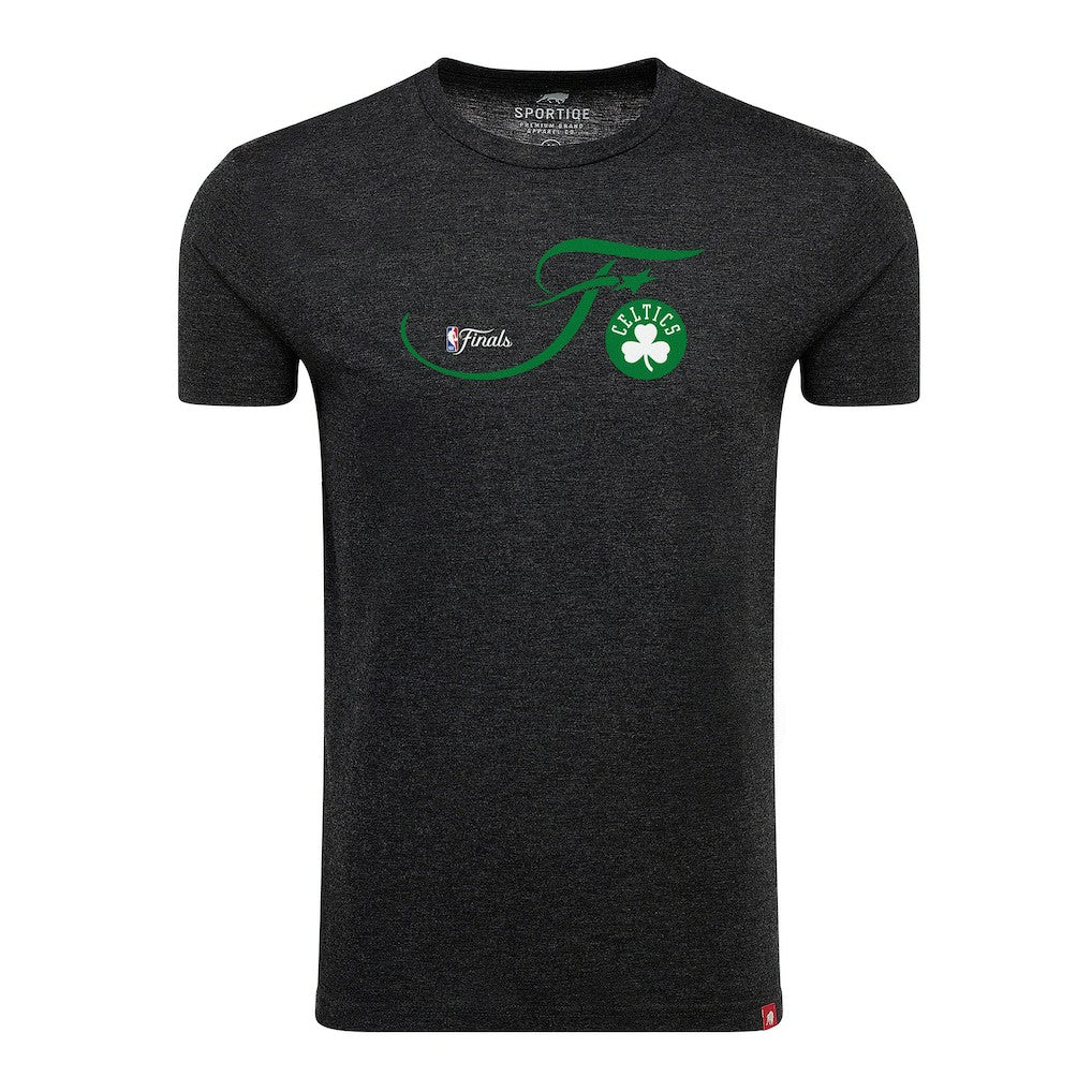 Boston Celtics Sportiqe Unisex 2024 NBA Finals Super Soft Comfy Tri-Blend T-Shirt Heather Black - NBA