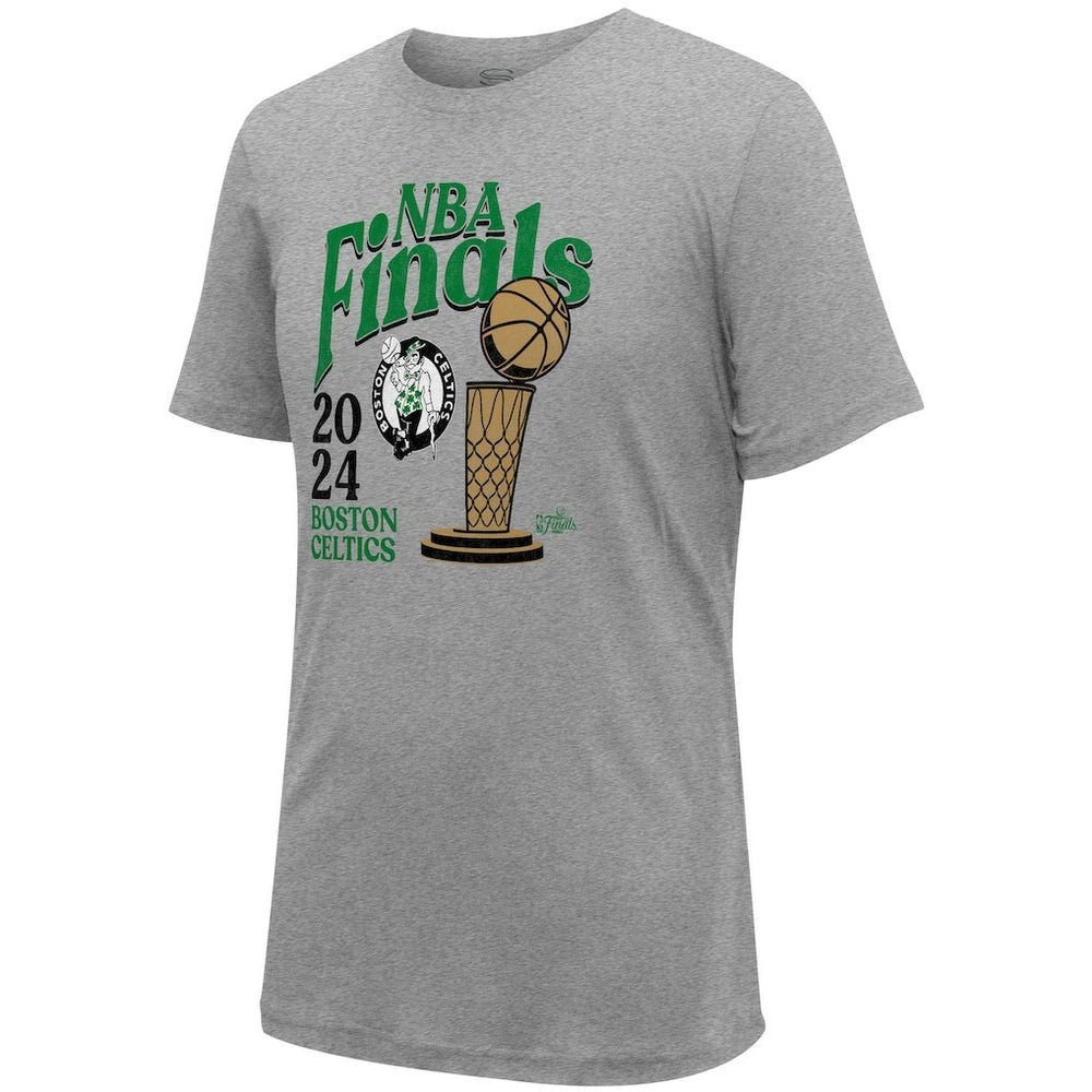 Boston Celtics Stadium Essentials Unisex 2024 NBA Finals Revolution T-Shirt Heather Gray - NBA